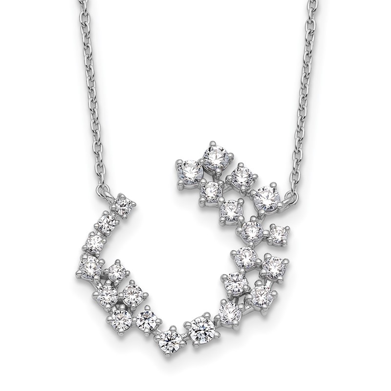 True Origin 14k White Gold 1 carat Lab Grown Diamond VS DEF 18 inch Fashion Necklace