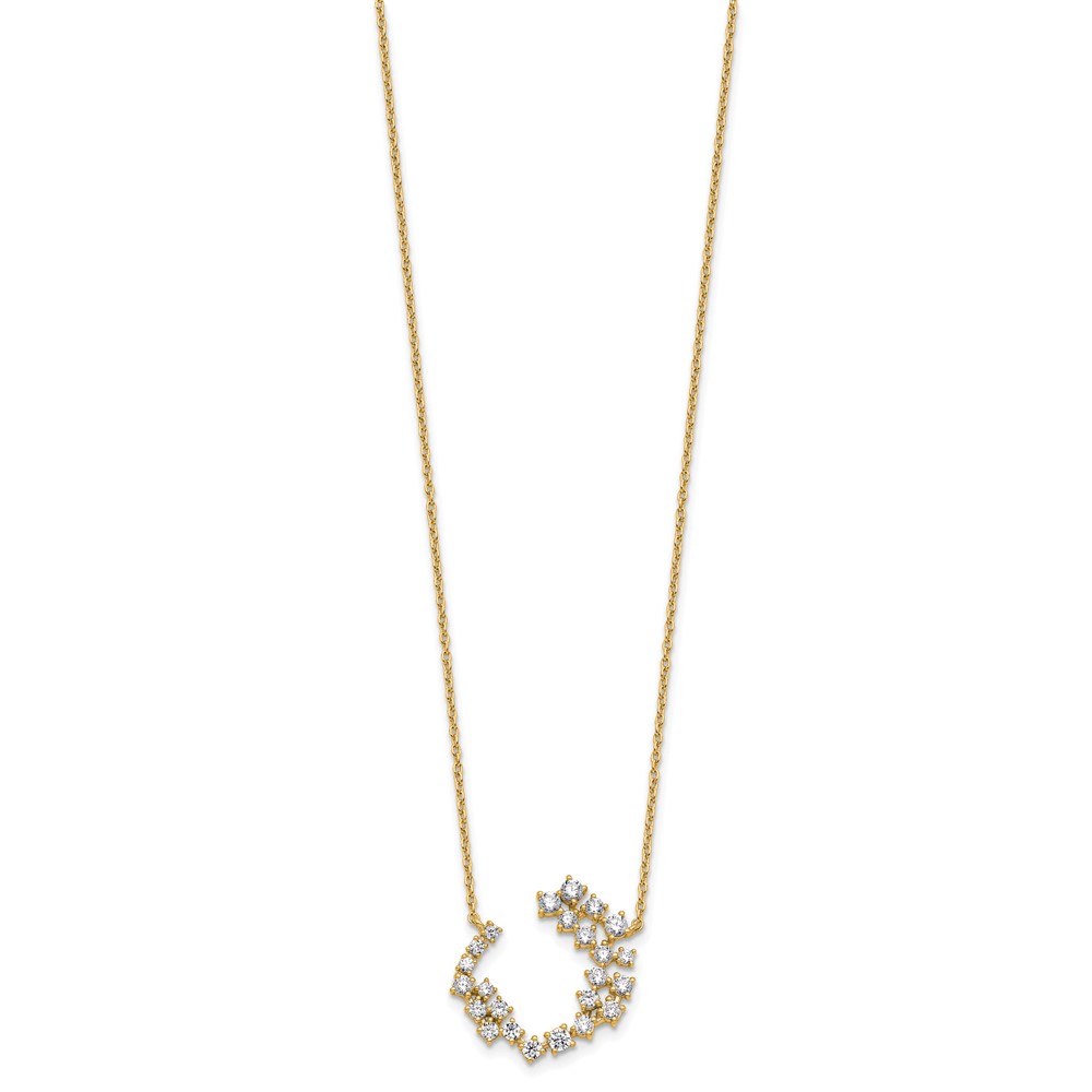 True Origin 14k 1 carat Lab Grown Diamond VS DEF 18 inch Fashion Necklace (PM10024-098-YLD-18)