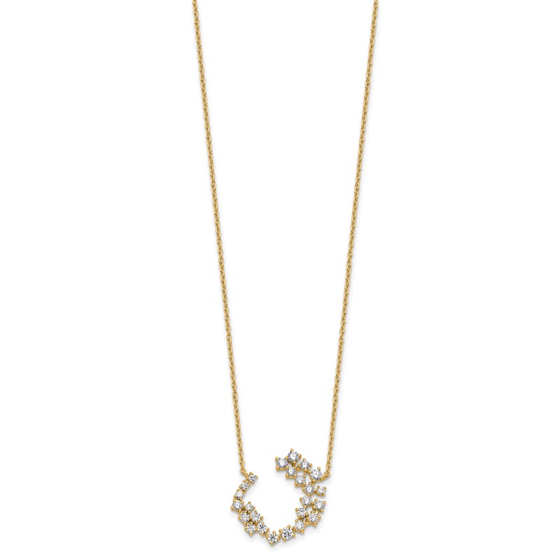 True Origin 14k 1 carat Lab Grown Diamond VS DEF 18 inch Fashion Necklace