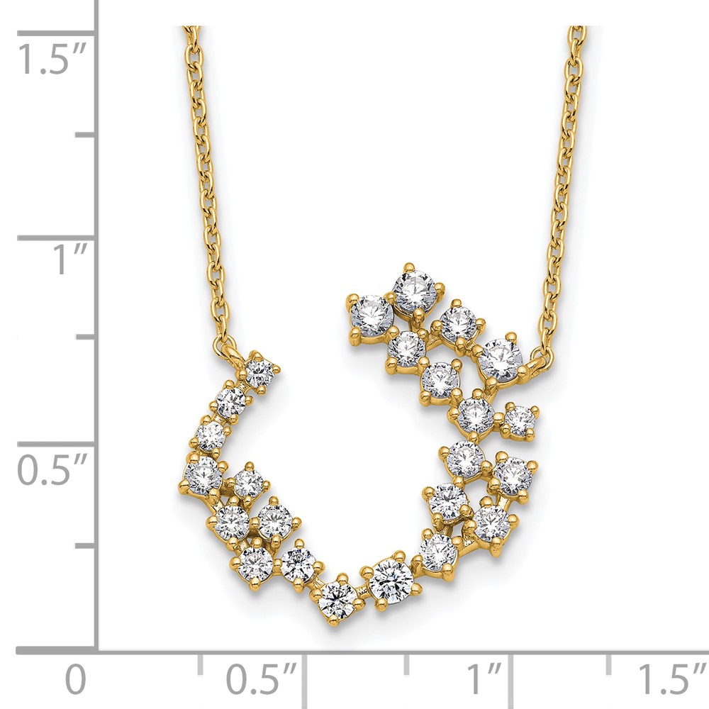 True Origin 14k 1 carat Lab Grown Diamond VS DEF 18 inch Fashion Necklace (PM10024-098-YLD-18)