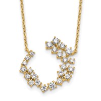 True Origin 14K Yellow Gold 1 Carat Lab Grown Diamond VS+ F+ Complete Necklace, 18" view 1