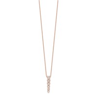 True Origin 14K Rose Gold 1 Carat Lab Grown Diamond VS+ F+ Complete Hearts Pendant Necklace, 18" view 2