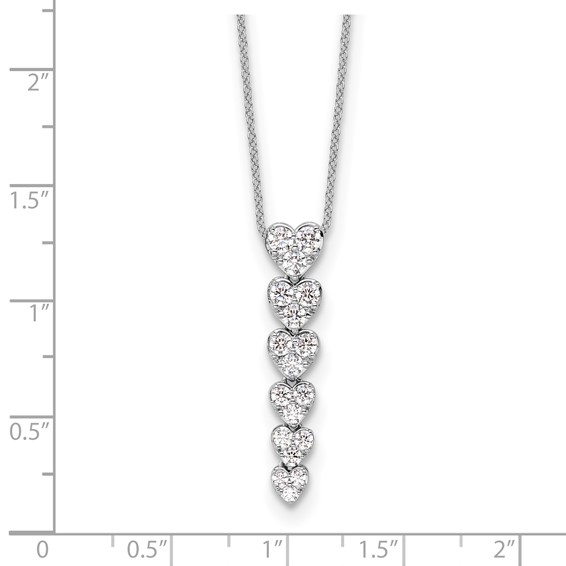 True Origin Lab Grown Diamond Heart Pendants with Chain