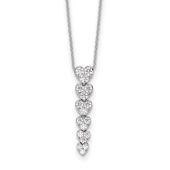 True Origin Lab Grown Diamond Heart Pendants with Chain