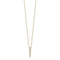 True Origin 14K Yellow Gold 1 Carat Lab Grown Diamond VS+ F+ Complete Hearts Pendant Necklace, 18" view 2