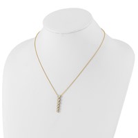 True Origin 14K Yellow Gold 1 Carat Lab Grown Diamond VS+ F+ Complete Hearts Pendant Necklace, 18" view 3