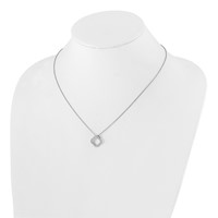 True Origin 14K White Gold 0.17 Carat Lab Grown Diamond VS+ F+ Complete Quatrefoil Floral Necklace, 18" view 4
