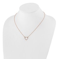 True Origin 14K Rose Gold 0.20 Carat Lab Grown Diamond VS+ F+ Complete Hearts Necklace, 18" view 4