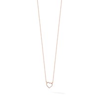 14K Rose Gold 0.20 Carat Lab Grown Diamond VS SI+ G+ Complete Heart Necklace, 18" view 2