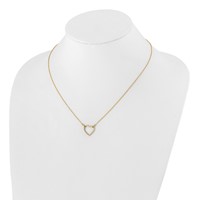 True Origin 14K Yellow Gold 0.20 Carat Lab Grown Diamond VS+ F+ Complete Hearts Necklace, 18" view 4