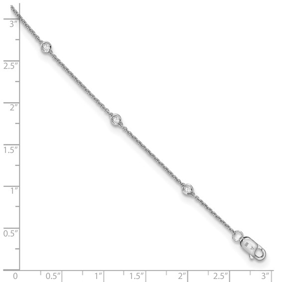 14k True Origin Lab Grown Diamond VS/SI, D E F Station Bracelets/Anklets