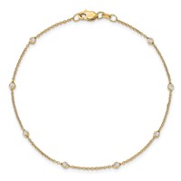 True Origin 14K Yellow Gold 0.17 Carat Lab Grown Diamond VS+ F+ Complete 7 Station Bracelet, 7" view 4