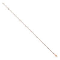 True Origin 14K Rose Gold 0.17 Carat Lab Grown Diamond VS+ F+ Complete 8 Station Bracelet, 8" view 2