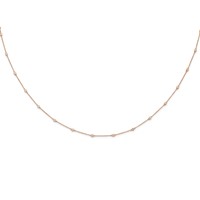 True Origin 14K Rose Gold 0.38 Carat Lab Grown Diamond VS+ F+ Complete 16 Station Necklace, 16" view 3