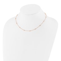 True Origin 14K Rose Gold 0.38 Carat Lab Grown Diamond VS+ F+ Complete 16 Station Necklace, 16" view 4