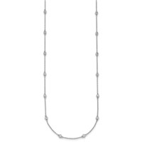 True Origin 14K White Gold 0.38 Carat Lab Grown Diamond VS+ F+ Complete 16 Station Necklace, 16" view 2