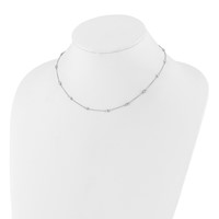 True Origin 14K White Gold 0.38 Carat Lab Grown Diamond VS+ F+ Complete 16 Station Necklace, 16" view 4