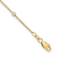 True Origin 14K Yellow Gold 0.38 Carat Lab Grown Diamond VS+ F+ Complete 16 Station Necklace, 16" view 2
