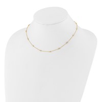 True Origin 14K Yellow Gold 0.38 Carat Lab Grown Diamond VS+ F+ Complete 16 Station Necklace, 16" view 4