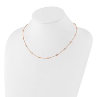 True Origin 14K Rose Gold 0.50 Carat Lab Grown Diamond VS+ F+ Complete 18 Station Necklace, 18" view 4
