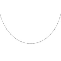 True Origin 14K White Gold 0.50 Carat Lab Grown Diamond VS+ F+ Complete 18 Station Necklace, 18" view 3