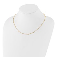 True Origin 14K Yellow Gold 0.50 Carat Lab Grown Diamond VS+ F+ Complete 18 Station Necklace, 18" view 4