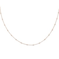 True Origin 14K Rose Gold 0.50 Carat Lab Grown Diamond VS+ F+ Complete 20 Station Necklace, 20" view 3
