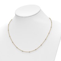True Origin 14K Yellow Gold 0.50 Carat Lab Grown Diamond VS+ F+ Complete 20 Station Necklace, 20" view 3
