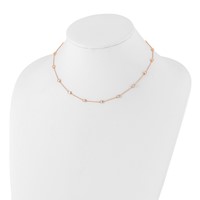 True Origin 14K Rose Gold 1 Carat Lab Grown Diamond VS+ F+ Complete 16 Station Necklace, 16" view 4