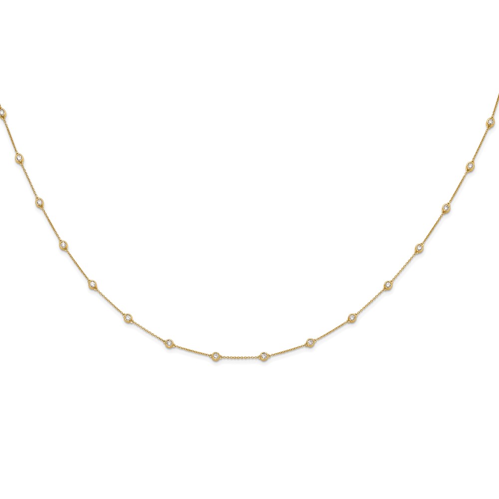 True Origin 14k 1 carat Lab Grown Diamond VS+ F+ Sixteen Station 16 inch Necklace (PM1008-100-YLD-16)