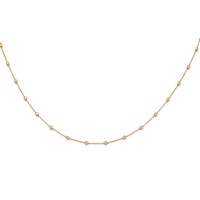 True Origin 14K Yellow Gold 1 Carat Lab Grown Diamond VS+ F+ Complete 16 Station Necklace, 16" view 3