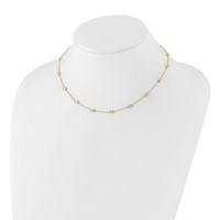 True Origin 14K Yellow Gold 1 Carat Lab Grown Diamond VS+ F+ Complete 16 Station Necklace, 16" view 4
