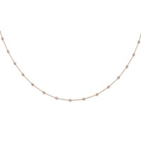 True Origin 14K Rose Gold 1.17 Carat Lab Grown Diamond VS+ F+ Complete 18 Station Necklace, 18" view 3