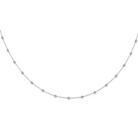 True Origin 14K White Gold 1.17 Carat Lab Grown Diamond VS+ F+ Complete 18 Station Necklace, 18" view 3