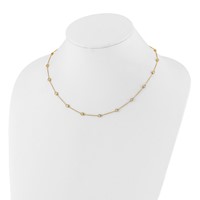 True Origin 14K Yellow Gold 1.17 Carat Lab Grown Diamond VS+ F+ Complete 18 Station Necklace, 18" view 4