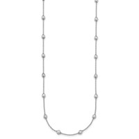 True Origin 14K White Gold 1.33 Carat Lab Grown Diamond VS+ F+ Complete 20 Station Necklace, 20" view 3