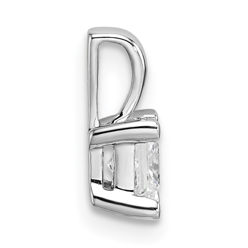 14k White Gold 1/2 carat Lab Grown Diamond VS/SI+ G+ 18 inch 4 Prong Pendant Necklace