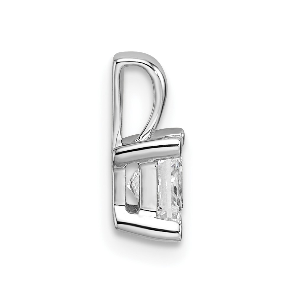 14k White Gold 3/4 carat Lab Grown Diamond VS/SI+ G+ 18 inch 4 Prong Pendant Necklace (PM1018-075-WLG)
