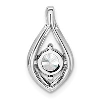 14K White Gold Holds 0.75ct Round Pendant Mounting view 3