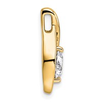 14K Yellow Gold Holds 0.75ct Round Pendant Mounting view 2