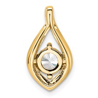 14K Yellow Gold Holds 0.75ct Round Pendant Mounting view 3