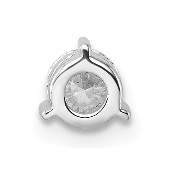 14k White Gold Three Prong Chain Slide Mounting