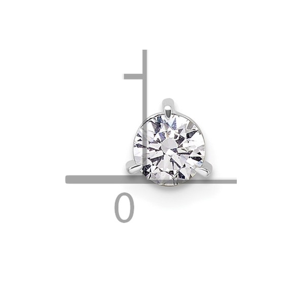 14k White Gold Three Prong Chain Slide Mounting