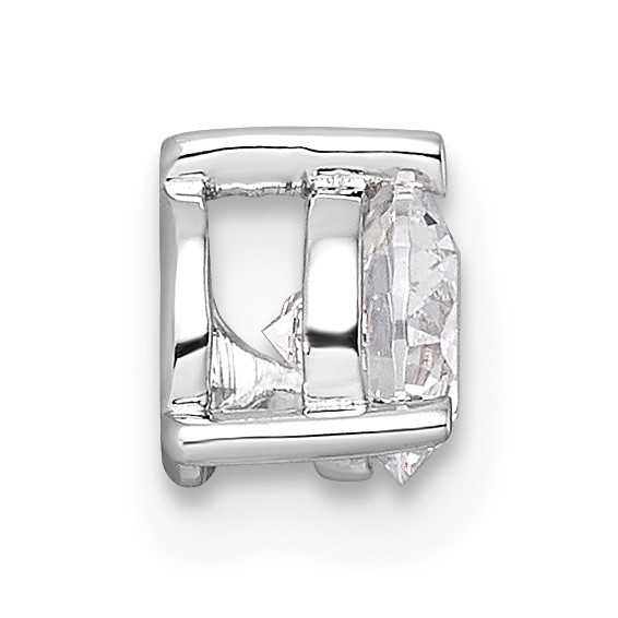 14k White Gold Three Prong Chain Slide Mounting