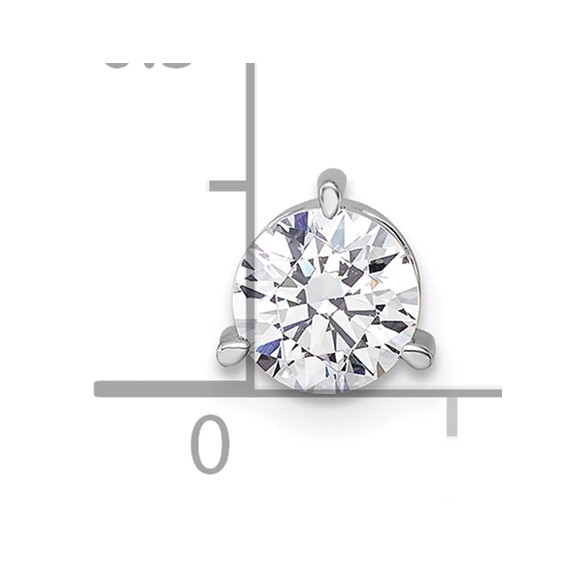 14k White Gold Three Prong Chain Slide Mounting