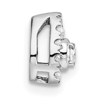 14K White Gold 0.33 Carat Lab Grown Diamond VS SI+ G+ Complete Pear Chain Slide Pendant view 2