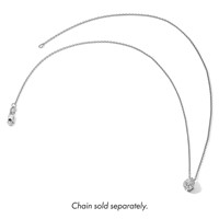14K White Gold 0.33 Carat Lab Grown Diamond VS SI+ G+ Complete Pear Chain Slide Pendant view 5