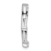 14K White Gold 0.25 Carat Lab Grown Diamond VS SI+ G+ Shooting Star Chain Slide Pendant view 2