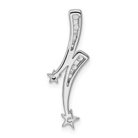 14K White Gold 0.25 Carat Lab Grown Diamond VS SI+ G+ Shooting Star Chain Slide Pendant view 3