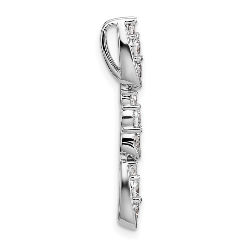 14K White Gold Lab Grown Diamond VS/SI+ G+ Fancy Chain Slide